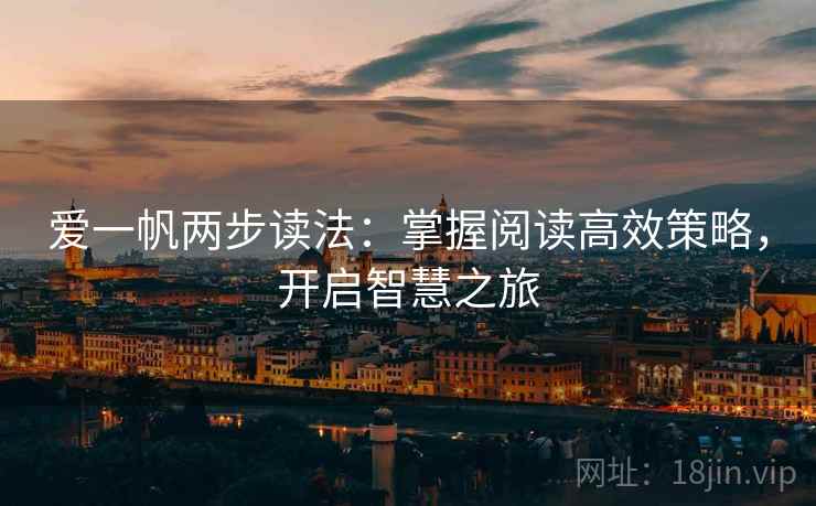爱一帆两步读法：掌握阅读高效策略，开启智慧之旅