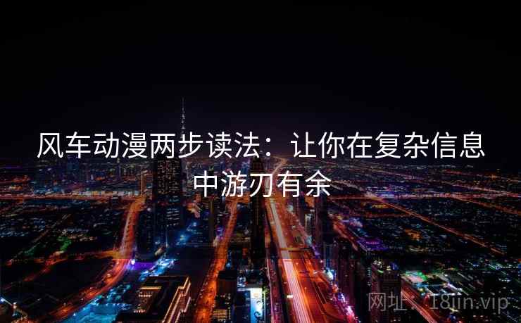 风车动漫两步读法:让你在复杂信息中游刃有余